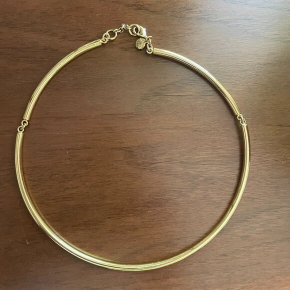 J.Crew Simple Collar Necklace | Burnished Gold - Picture 3 of 3